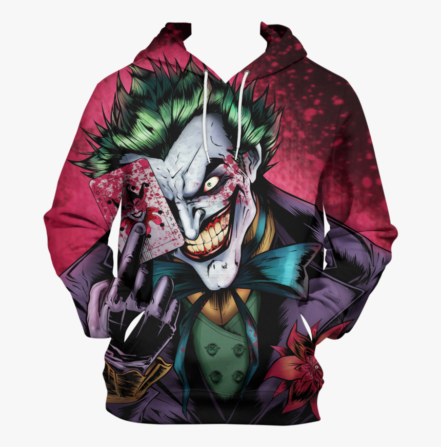 Joker Comic Pullover Hoodie - Joker Png, Transparent Png
