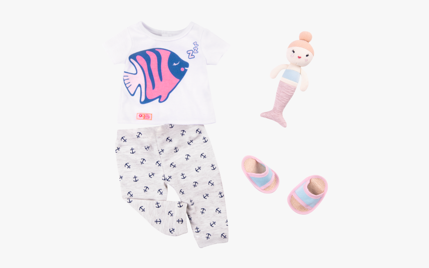Seaside Sleepover Pajama Outfit For 18-inch Dolls - Illustration, HD Png Download