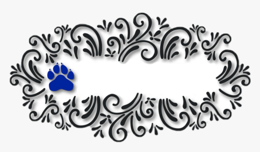 #intricate #monogram #frame #border #pawprint #paw - Calligraphy, HD Png Download