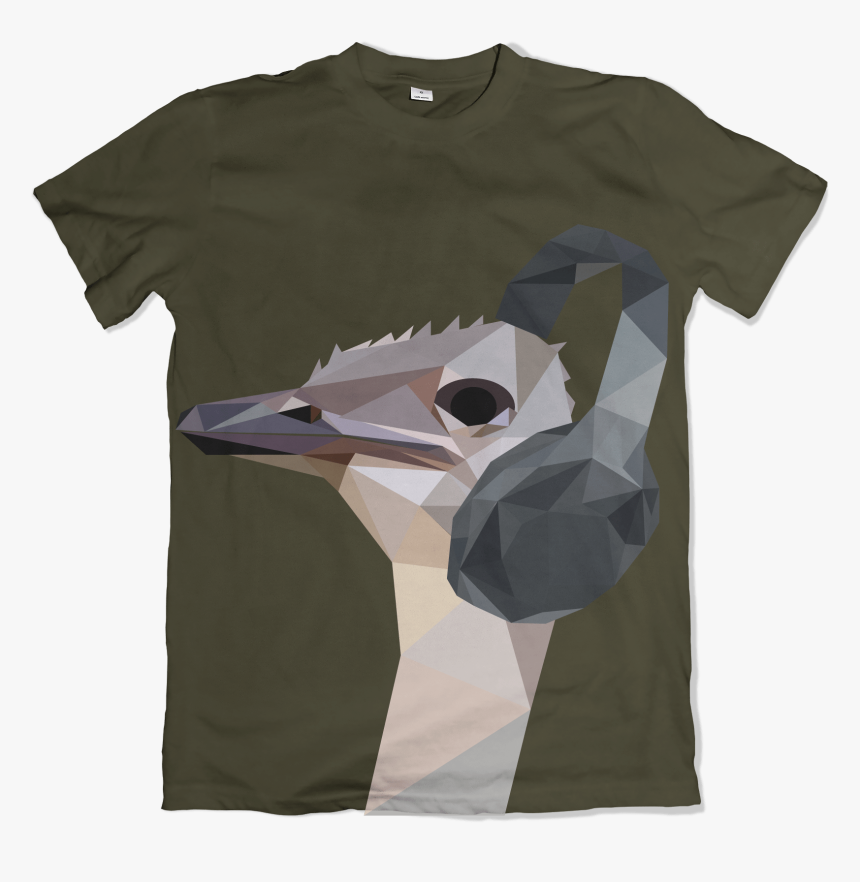 Rocking Low Poly Ostrich T-shirt - Playera Con Calavera De Muertos, HD Png Download