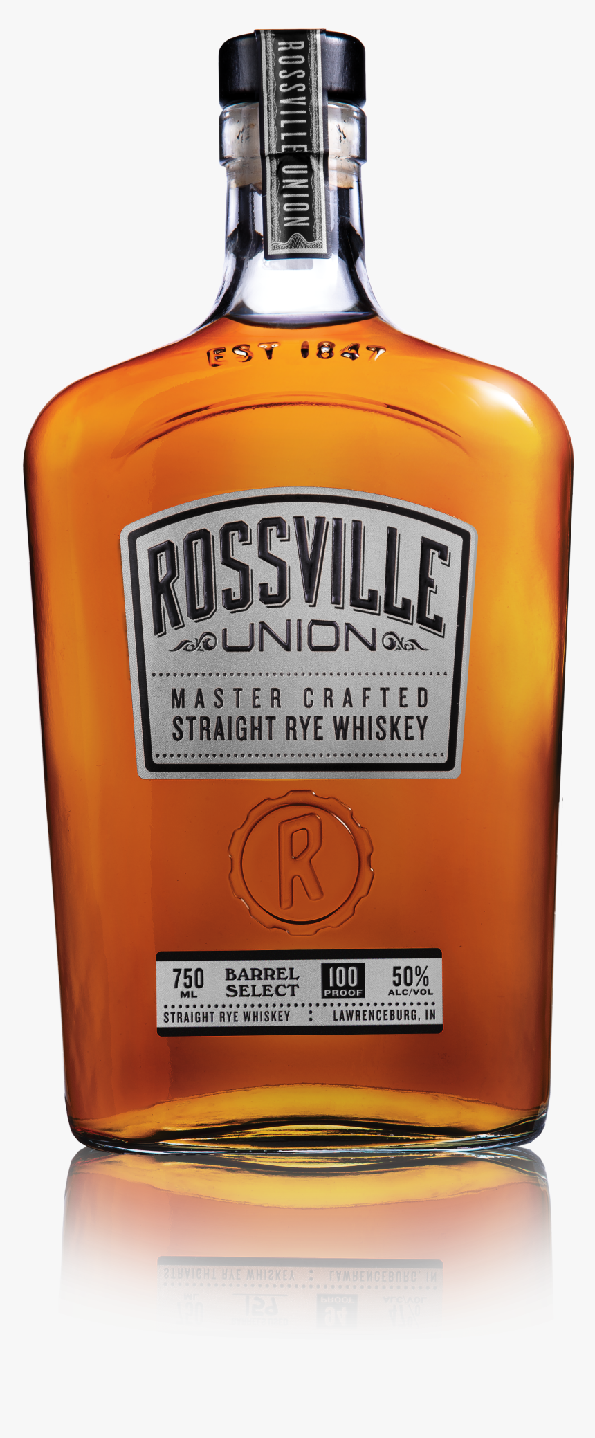 Rossville Union Barrel Proof Straight Rye Whiskey, HD Png Download