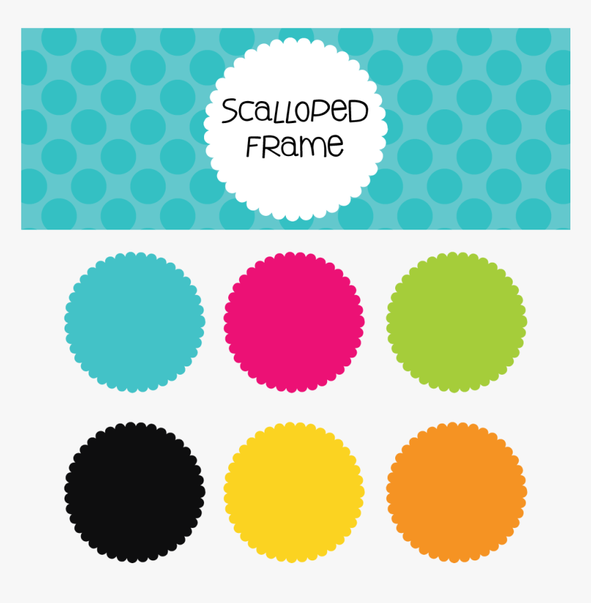 Clip Free, Silhouette Portrait, Frame Clipart, Hershey - Scalloped Circle Design Clipart, HD Png Download