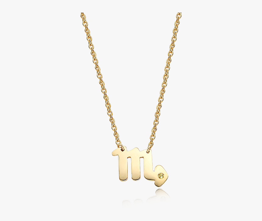 14k/18k Solid Gold Scorpio Zodiac Sign Necklace - Necklace, HD Png Download