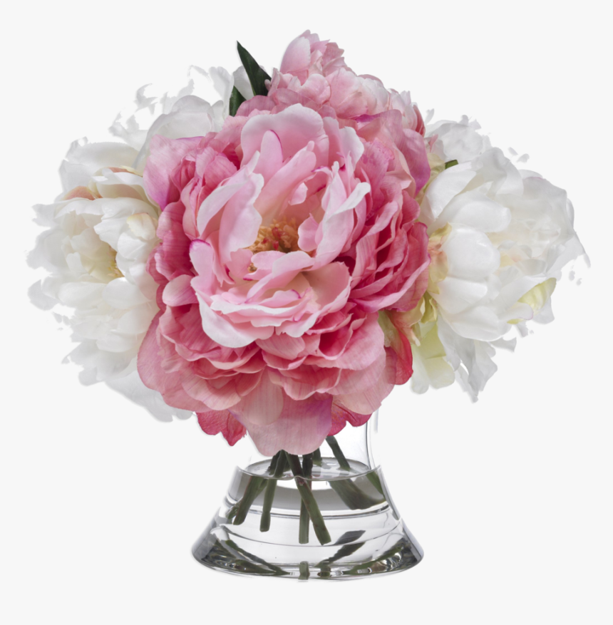 Peonies Pink And White, HD Png Download