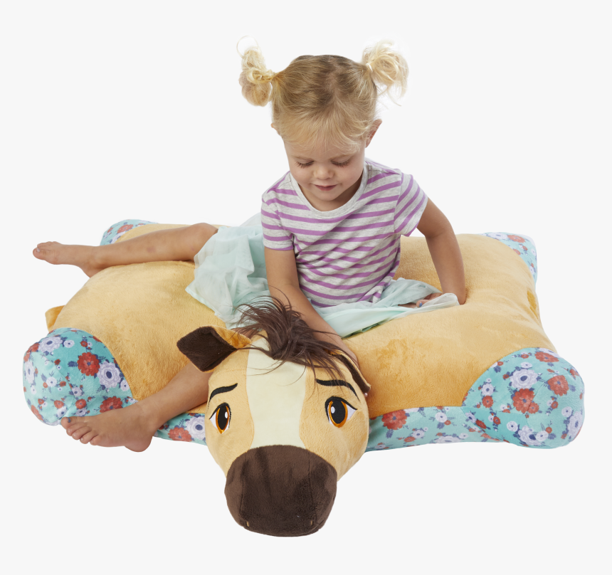 30” Jumbo Spirit Riding Free Pillow Pet - Child, HD Png Download