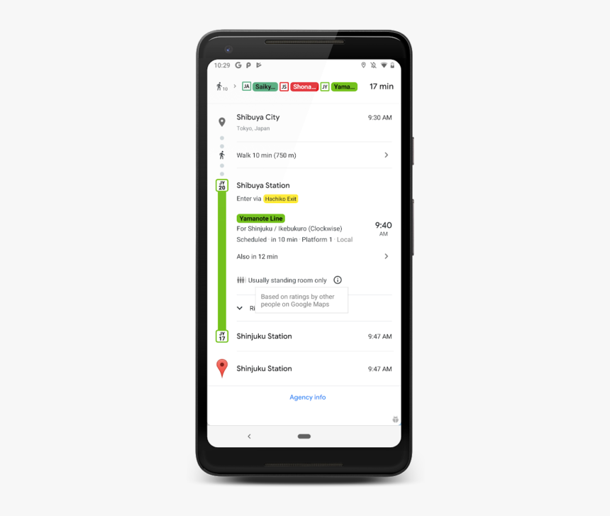 Public Transit Crowdedness Google Maps, HD Png Download