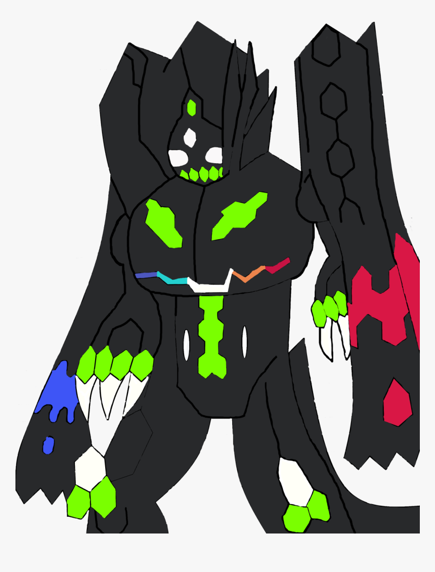 Zygarde 100% Form - Cartoon, HD Png Download