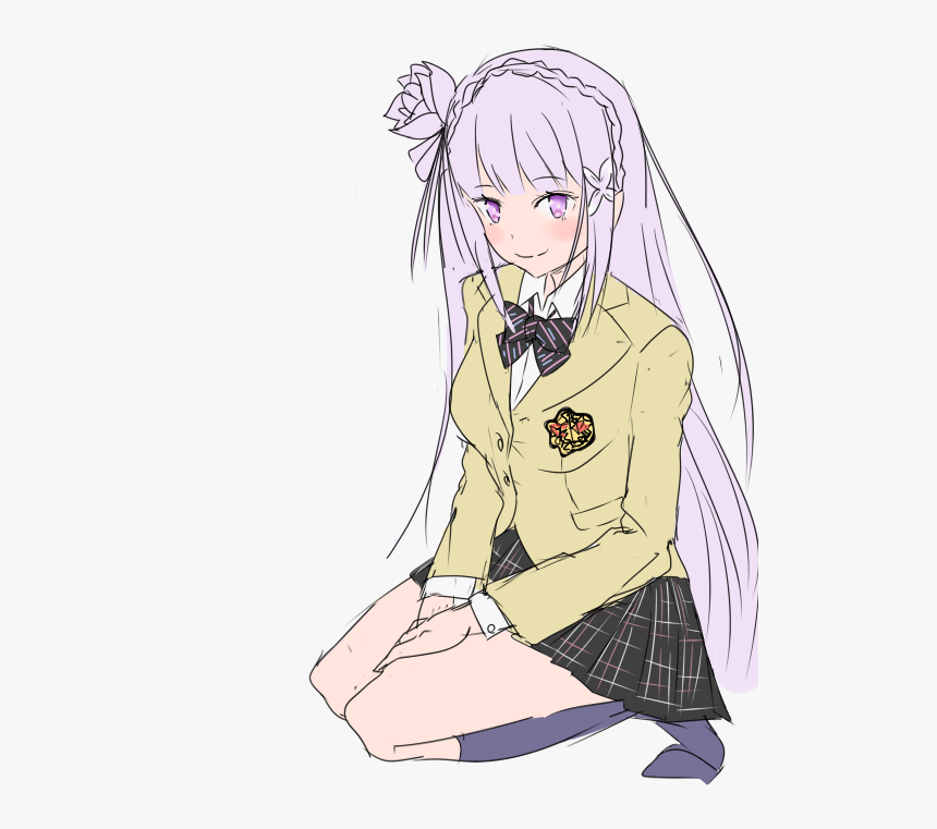 Emilia Re Zero Render, HD Png Download