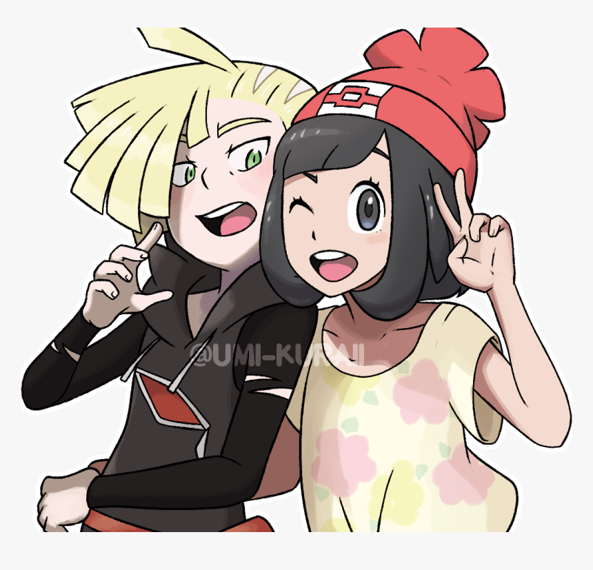 Pokemon Gladion And Moon, HD Png Download