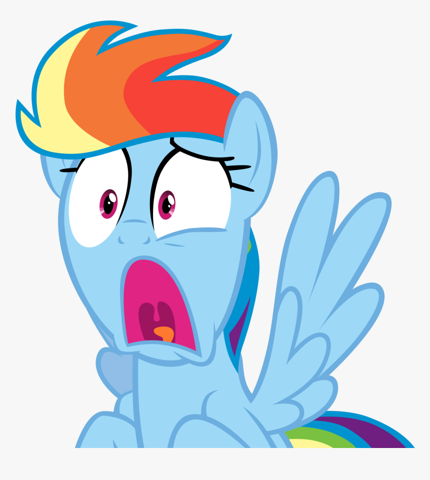 Mlp Rainbow Dash Shocked, HD Png Download
