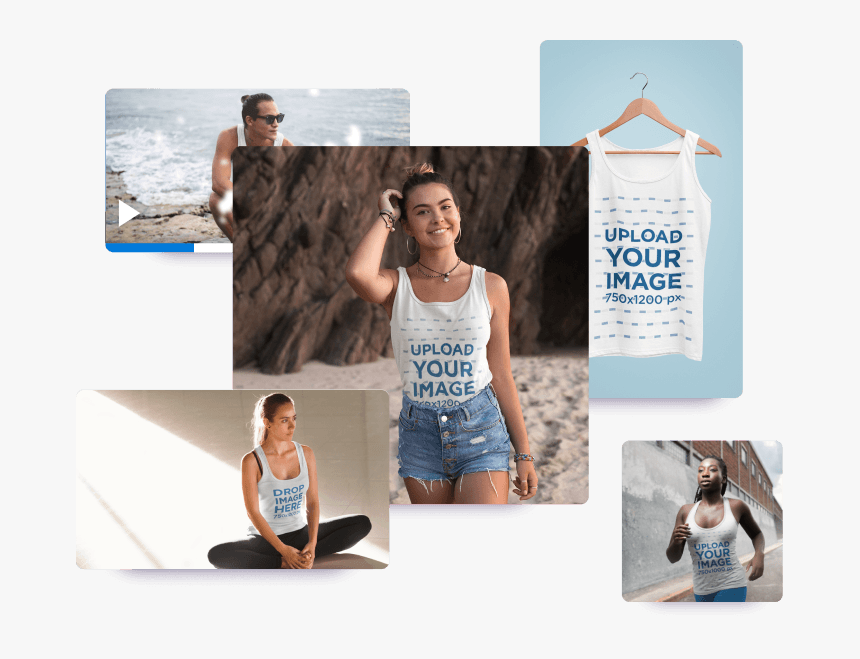 Slideshow Video Makers - Placeit Tanktop Mockup, HD Png Download