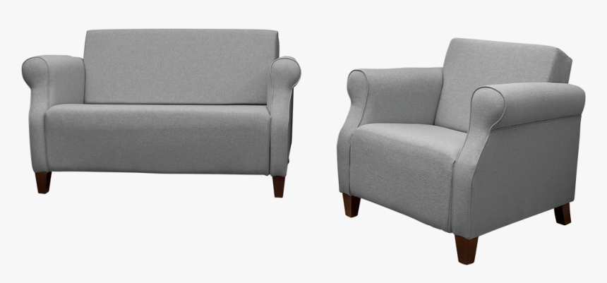 Fixed Cushion Suites With Scroll Arms - Club Chair, HD Png Download
