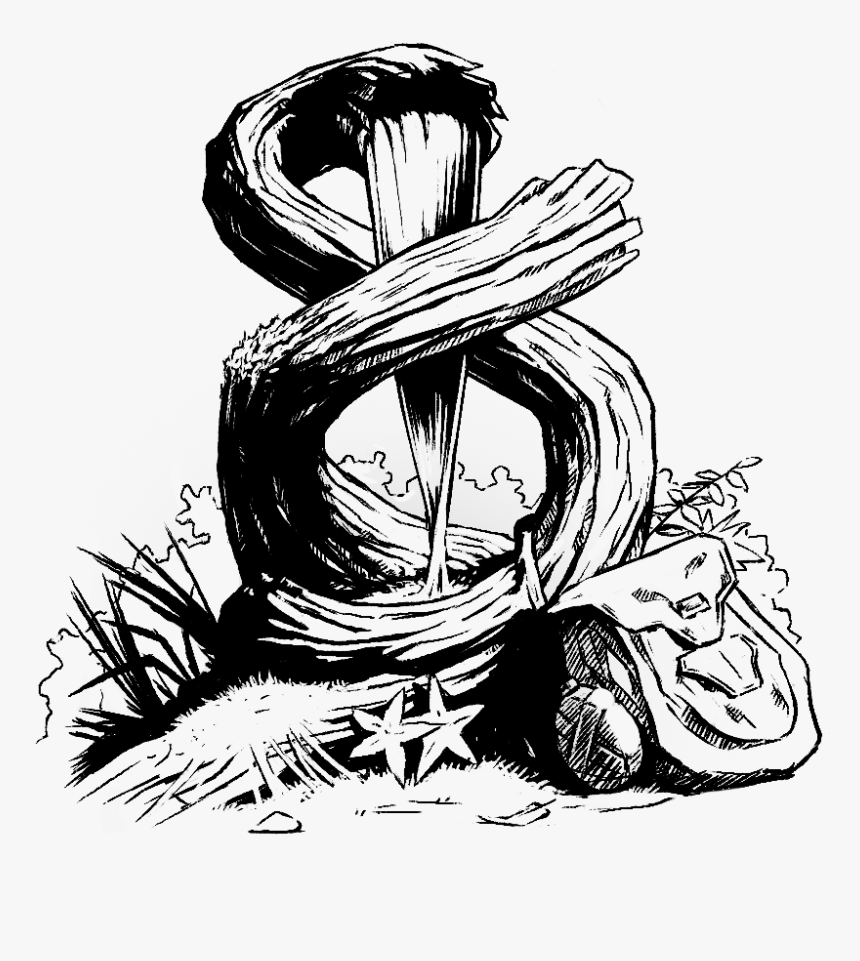 An Emerald-inlaid Branch Flute - Black And White Rpg Art, HD Png Download