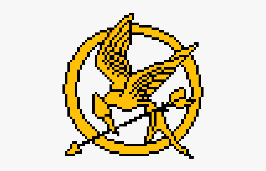 Pixel Art Mockingjay Pin, HD Png Download