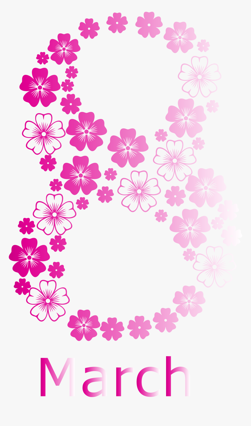 March Clipart Floral - Womens Day Clip Art, HD Png Download