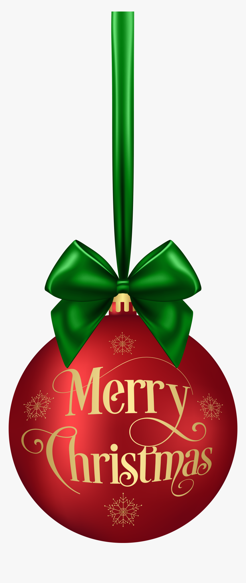 Merry Christmas Ball Red Clip Art Deco Image - Merry Christmas Ornament Clip Art, HD Png Download