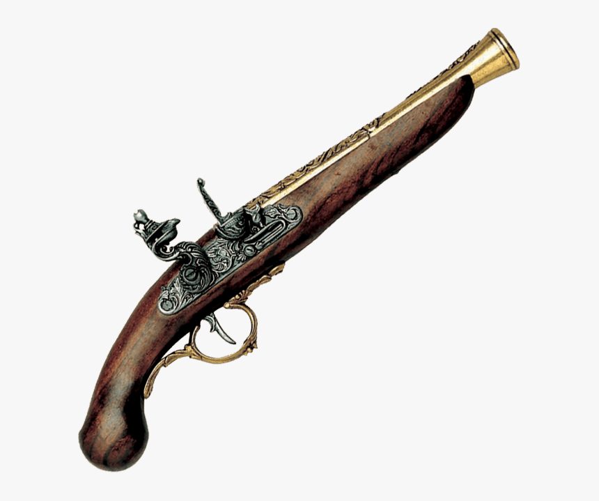 18th Century German Pistol Brass - Flintlock Pistol, HD Png Download