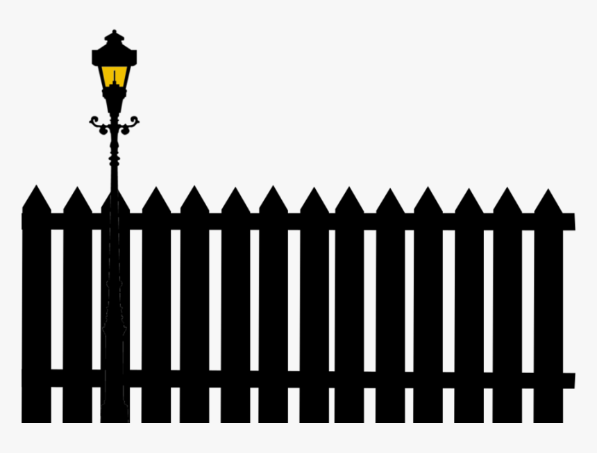 Lamp With Silhouette By Viktoria Lyn On - Graveyard Fencing Clip Art, HD Png Download