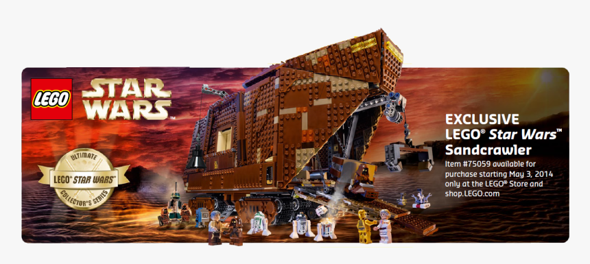 Exclusive Lego Star Wars Sandcrawler - Star Wars, HD Png Download