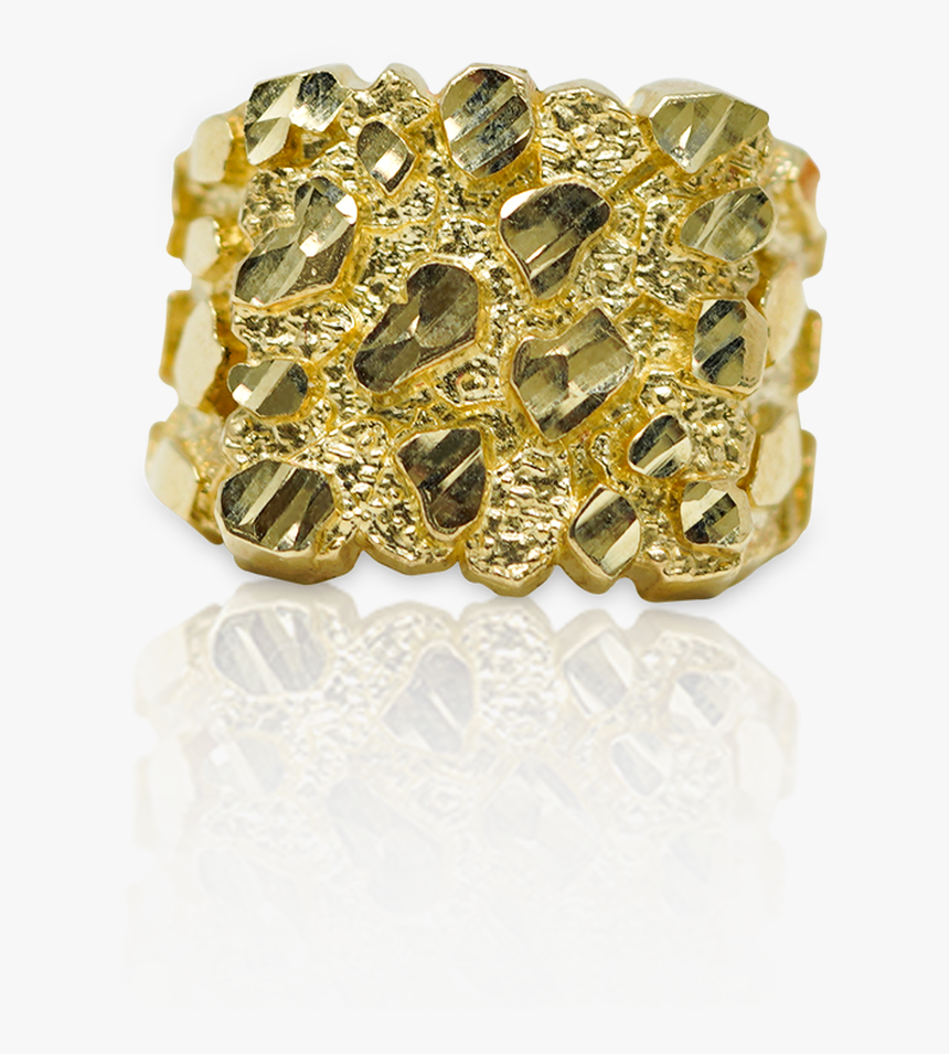 10k Yellow Gold Nugget Ring - Ring, HD Png Download