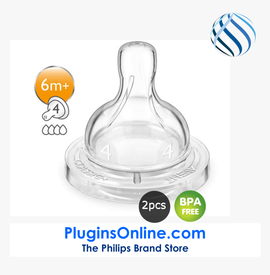 Philips Scf634/27 Silicone Teats 6m 4h - حلمات رضاعه افينت ٤, HD Png Download
