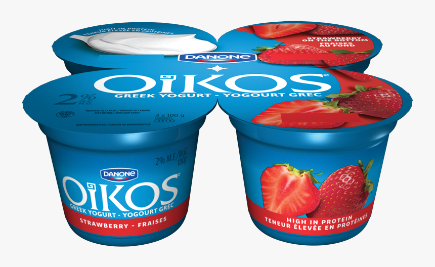 Oikos Strawberry Yogurt - Strawberry, HD Png Download