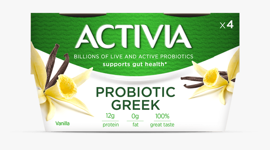 Activia Greek Probiotic Blended Nonfat Yogurt Vanilla - Danone, HD Png Download