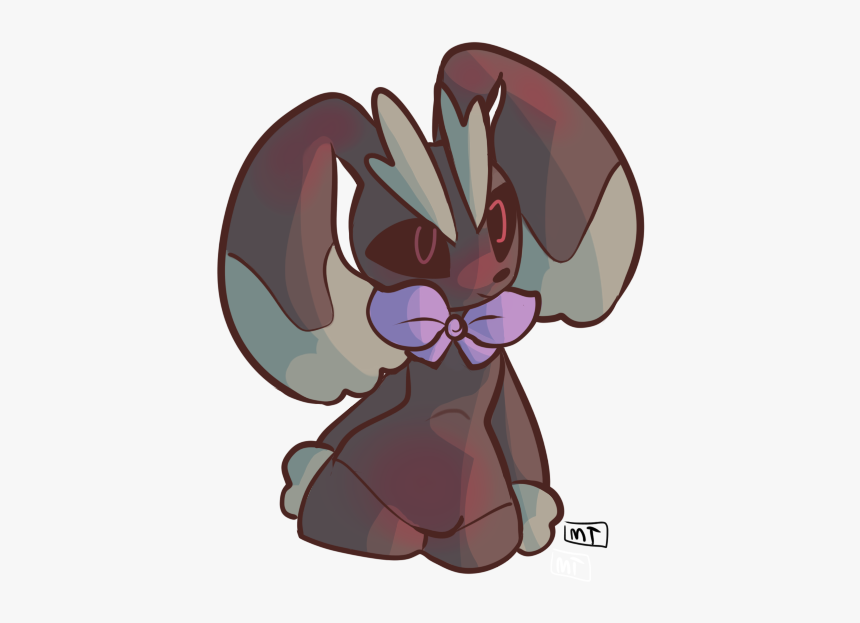 Clipart Bunny Bow Tie - Lopunny With A Bow, HD Png Download