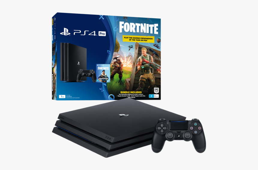 Playstation 4 Pro With Fortnite, HD Png Download