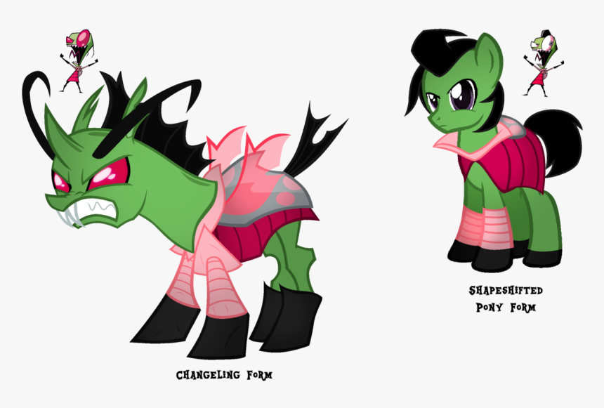 Thecreativeenigma, Changeling, Changelingified, Duality, - My Little Pony Invader Zim, HD Png Download