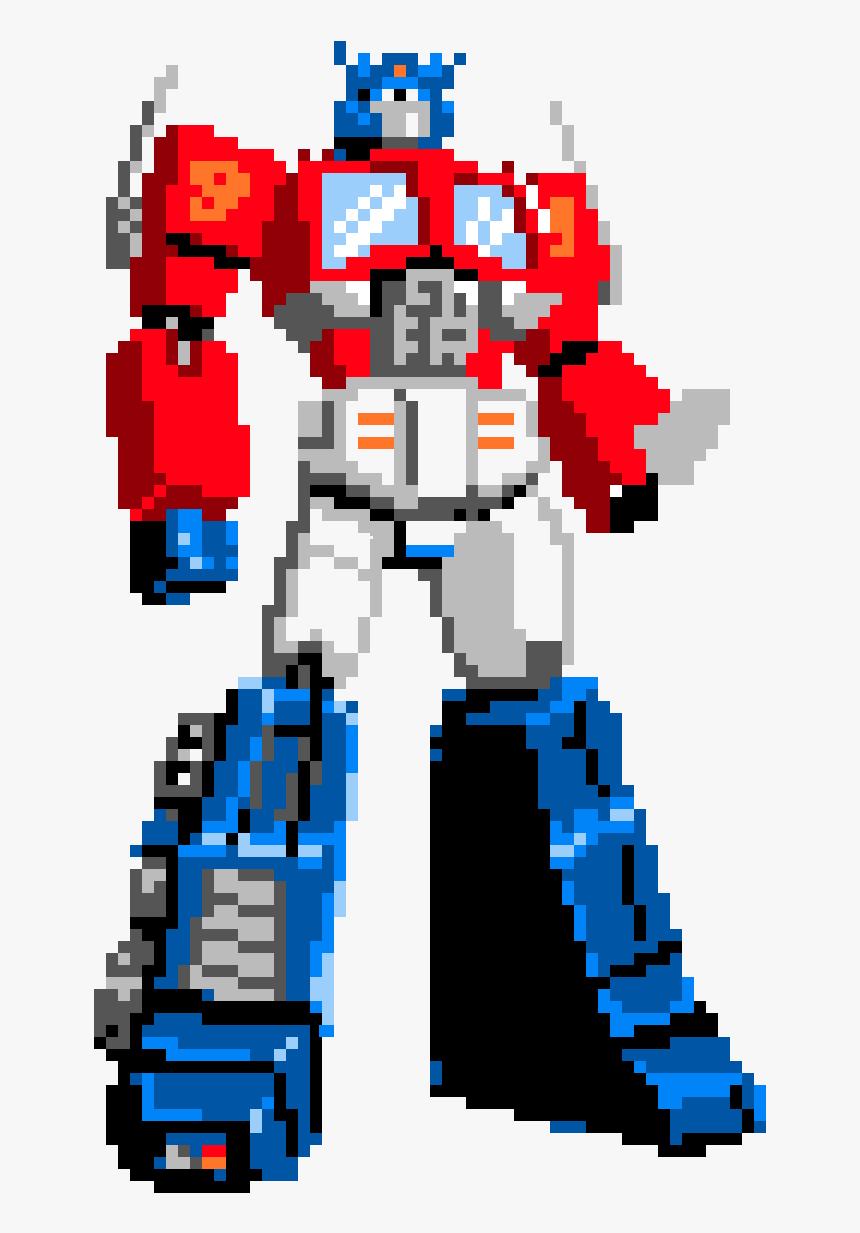 Pixel Art Transformers Optimus Prime Clipart , Png - Optimus Prime Pixel Art, Transparent Png