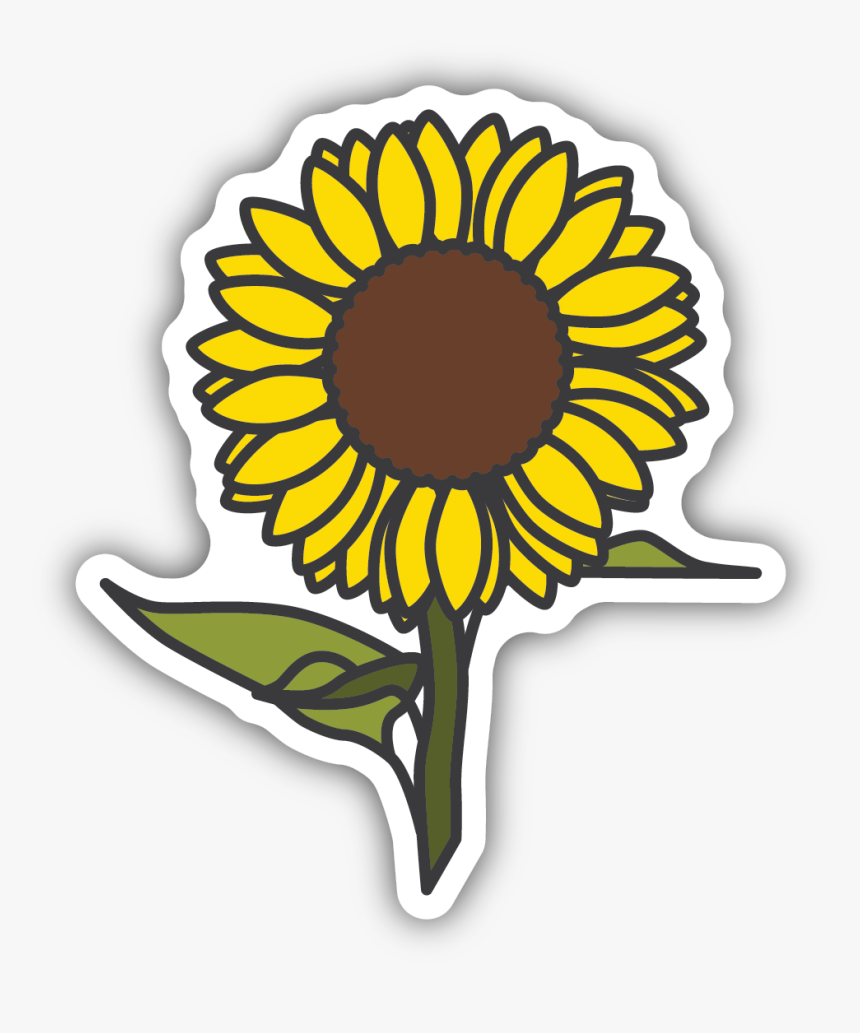 Sunflower Sticker - Sunflower Stickers, HD Png Download , Transparent