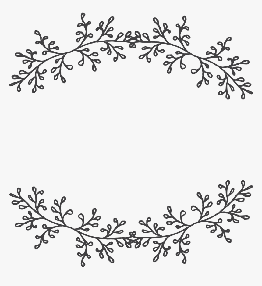 #laurel #wreath #botanical #wedding #frame #floral, HD Png Download