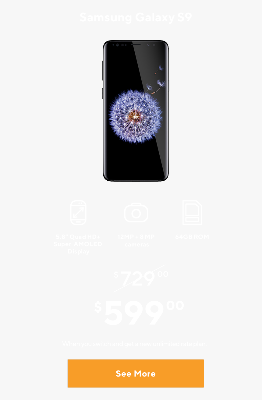 Samsung Galaxy S9 From Metro By T-mobile - Smartphone, HD Png Download