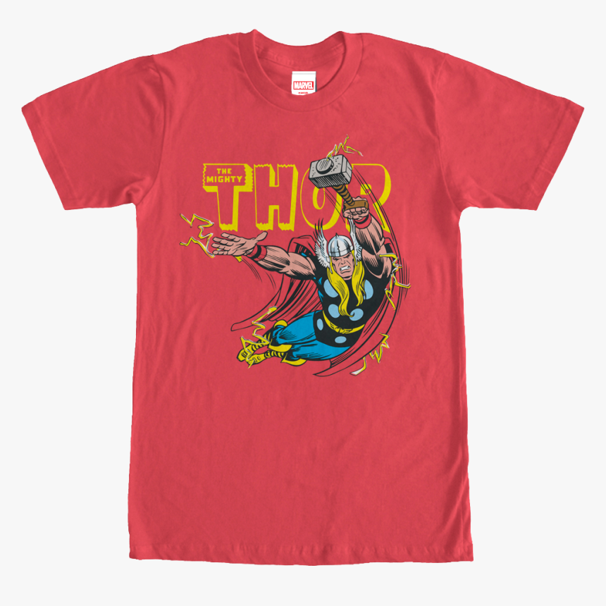 Flying God Of Thunder Thor T-shirt - T-shirt, HD Png Download