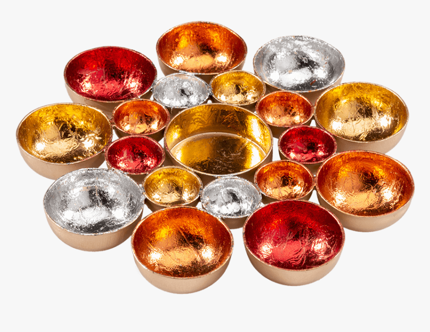 Tealight Holder Red-gold, Round - Christmas Ornament, HD Png Download