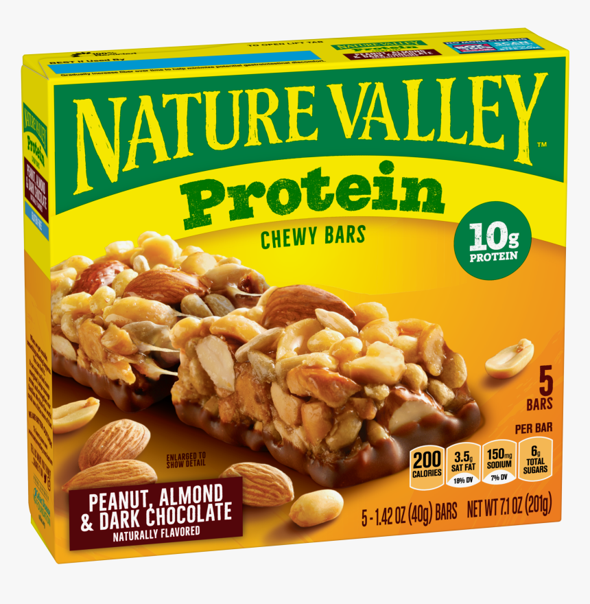 Peanut, Almond & Dark Chocolate - Nature Valley Protein Bars, HD Png Download