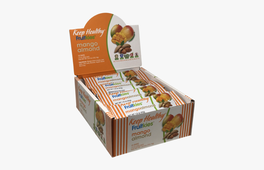 Keep Healthy Fruitkies Mango Almond 16 Snack Bar Caddy - Candy, HD Png Download