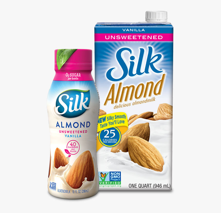 Silk Unsweetened Almond Milk, HD Png Download