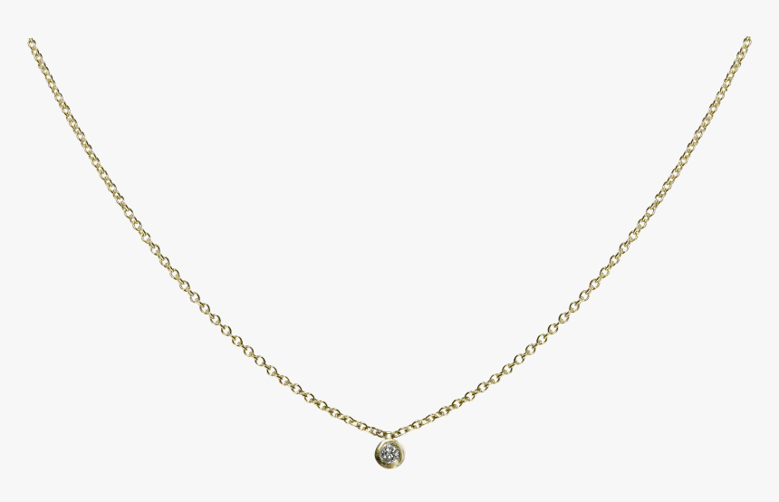 Single Diamond Necklace Gold Eliise Maar Jewellery - Cartier Diamants Legers Necklace S, HD Png Download