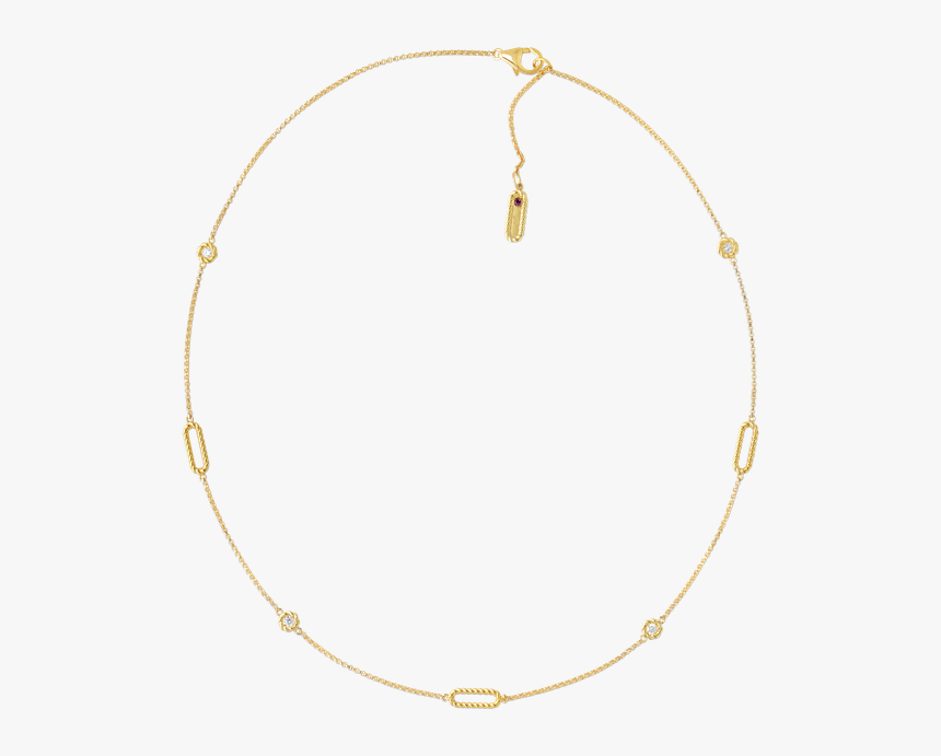 Roberto Coin Necklace With Alternating Diamond Stations - Earrings, HD Png Download