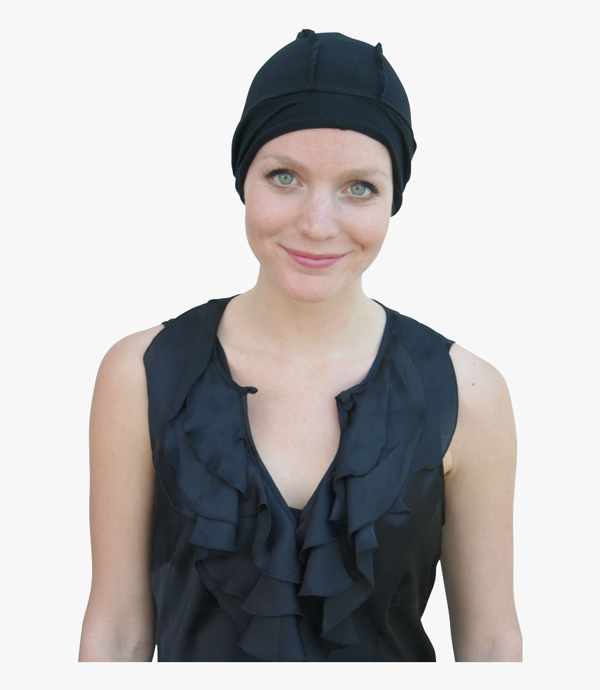Black Jersey Liner Turban For Wedding Hat - Girl, HD Png Download