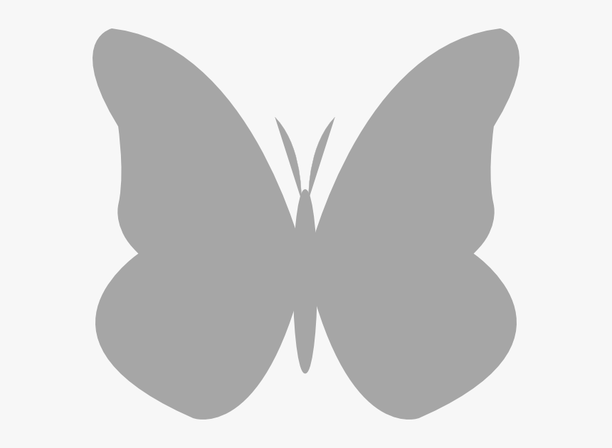 Butterfly Clip Art Gray, HD Png Download