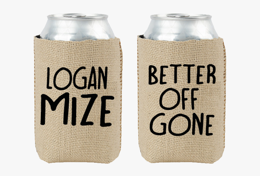 Logan Mize Burlap Koozie 
 Title Logan Mize Burlap - Water Bottle, HD Png Download