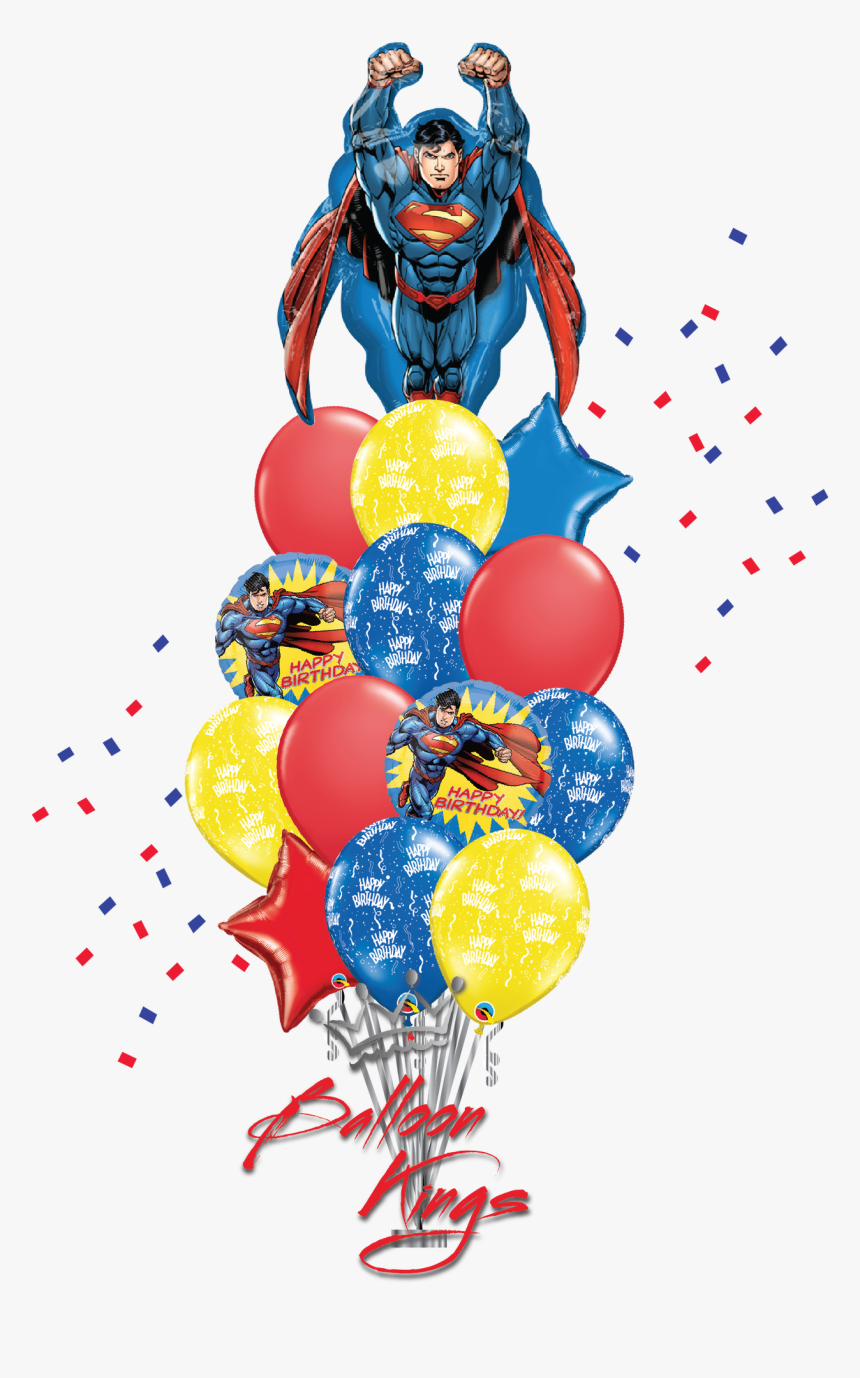 Flying Superman Bouquet - Balloon, HD Png Download