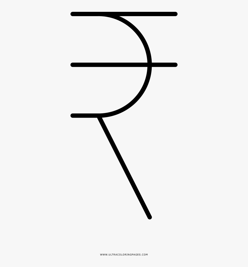 Rupee Coloring Page - Dibujos Para Colorear De Rupias, HD Png Download