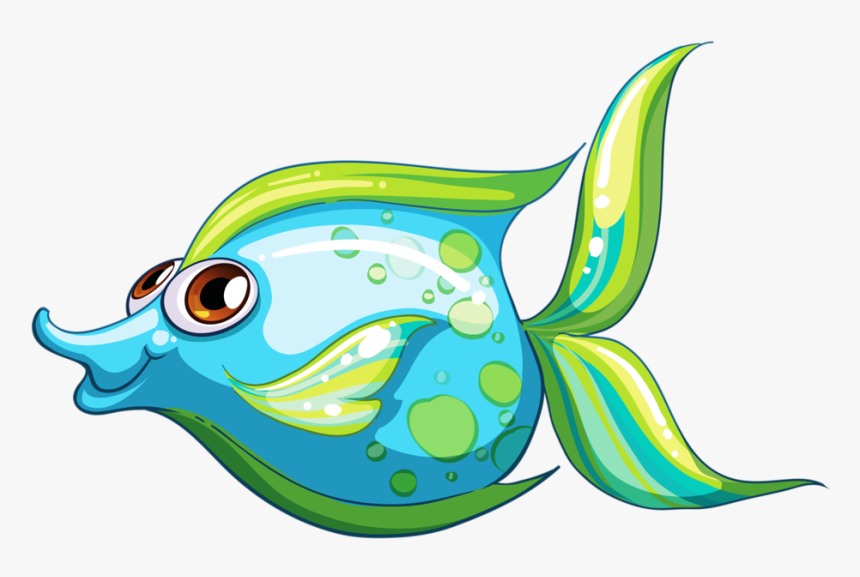 Five Fish Cartoon Clipart , Png Download - Мультяшные Рыбки Синии, Transparent Png