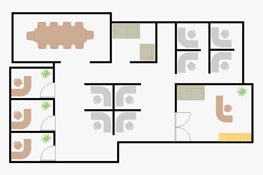 Office Layout Seating Plan, HD Png Download