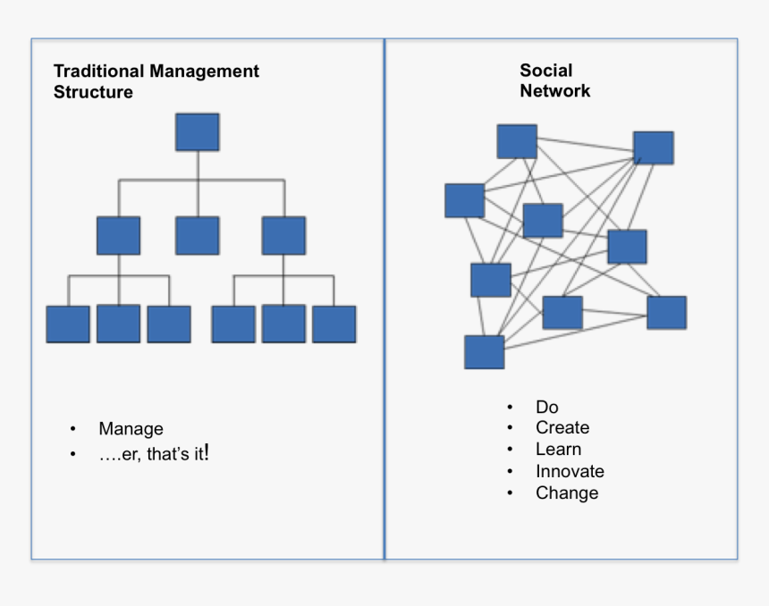 Hierarchies & Networks - Enterprise Social Network Diagram, HD Png Download