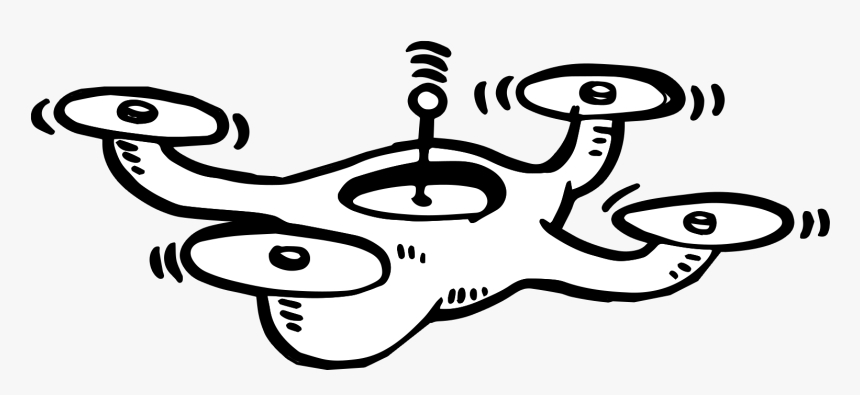 Drone Video & Geographic Data Capture Clipart , Png - Drone Drawing Png, Transparent Png